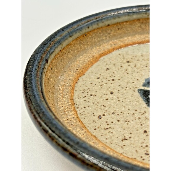 Stoneware Art Pottery Covered Dish Garlic Roaster Baker Speckled Glaze Pattern - Picture 8 of 16